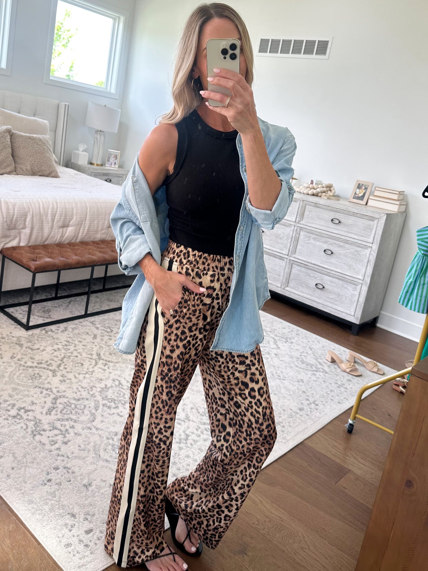 Leopard Print Track Pant
