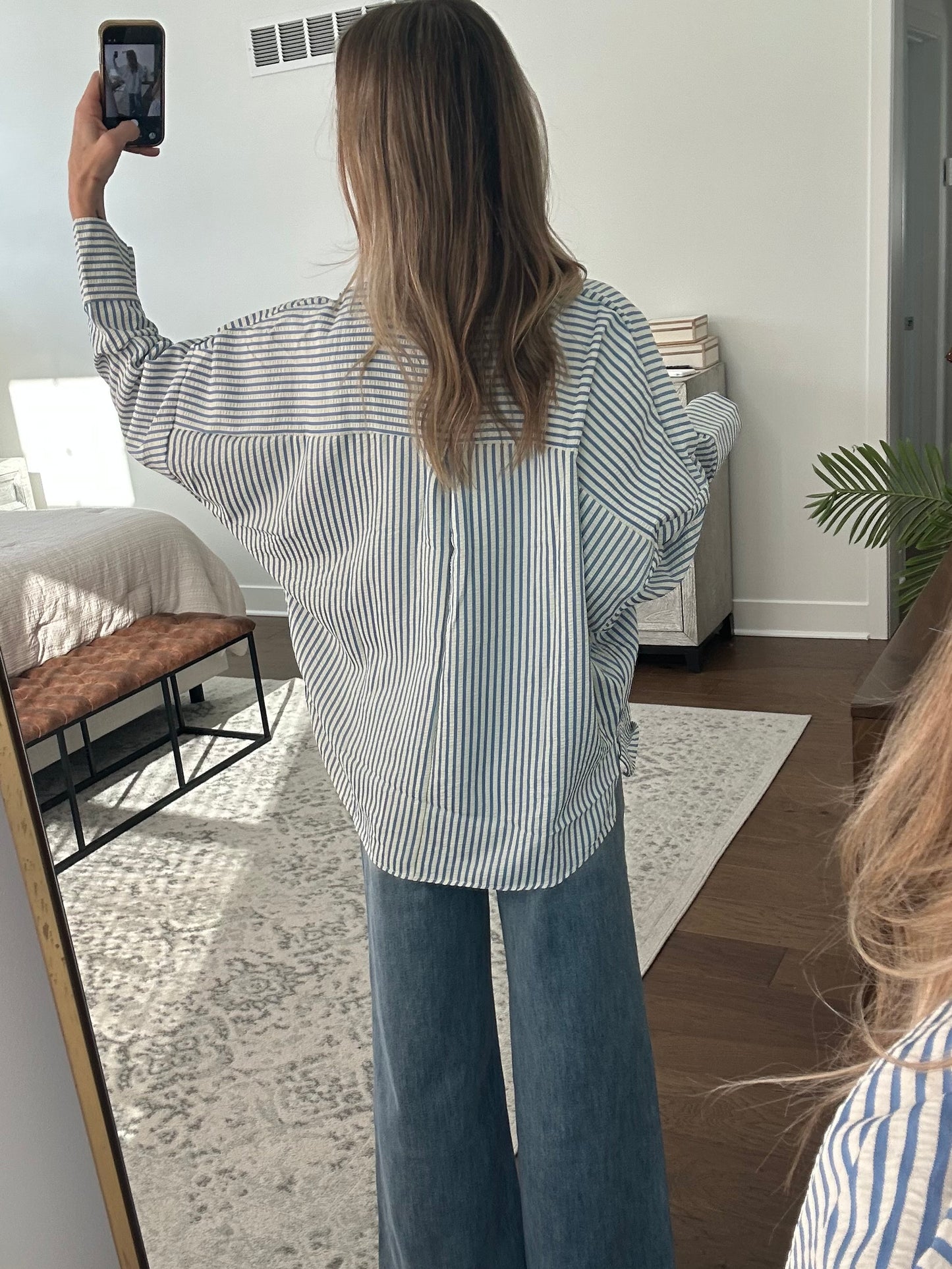 Blue & Ivory Button Down