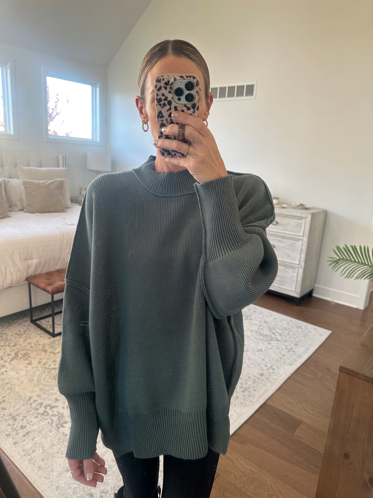 Oversized Sweater- Jade