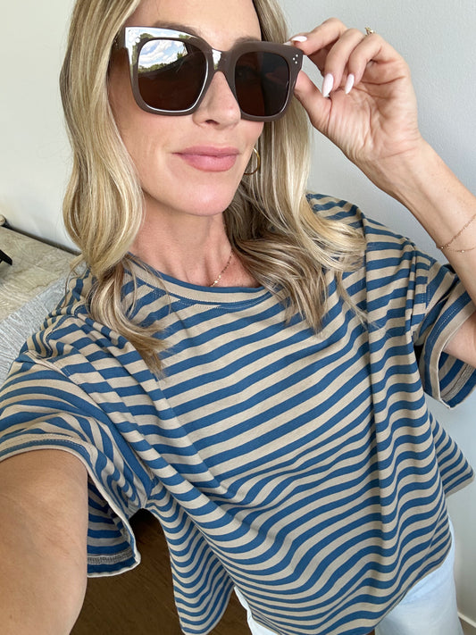Acetate Frame Sunglasses-Taupe