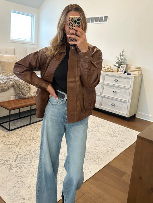 Bomber Jacket- Brown