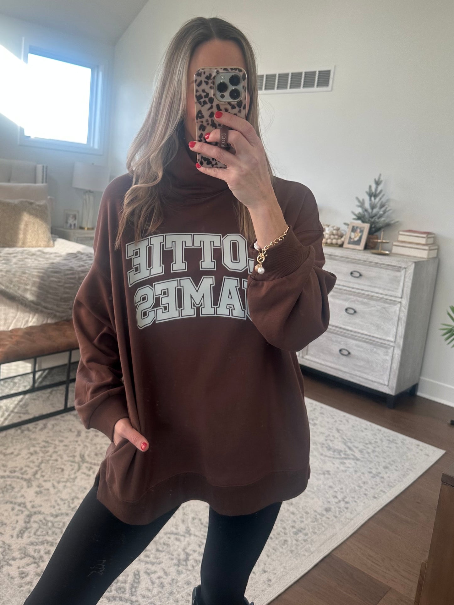 Lottie James Mock Neck Sweatshirt