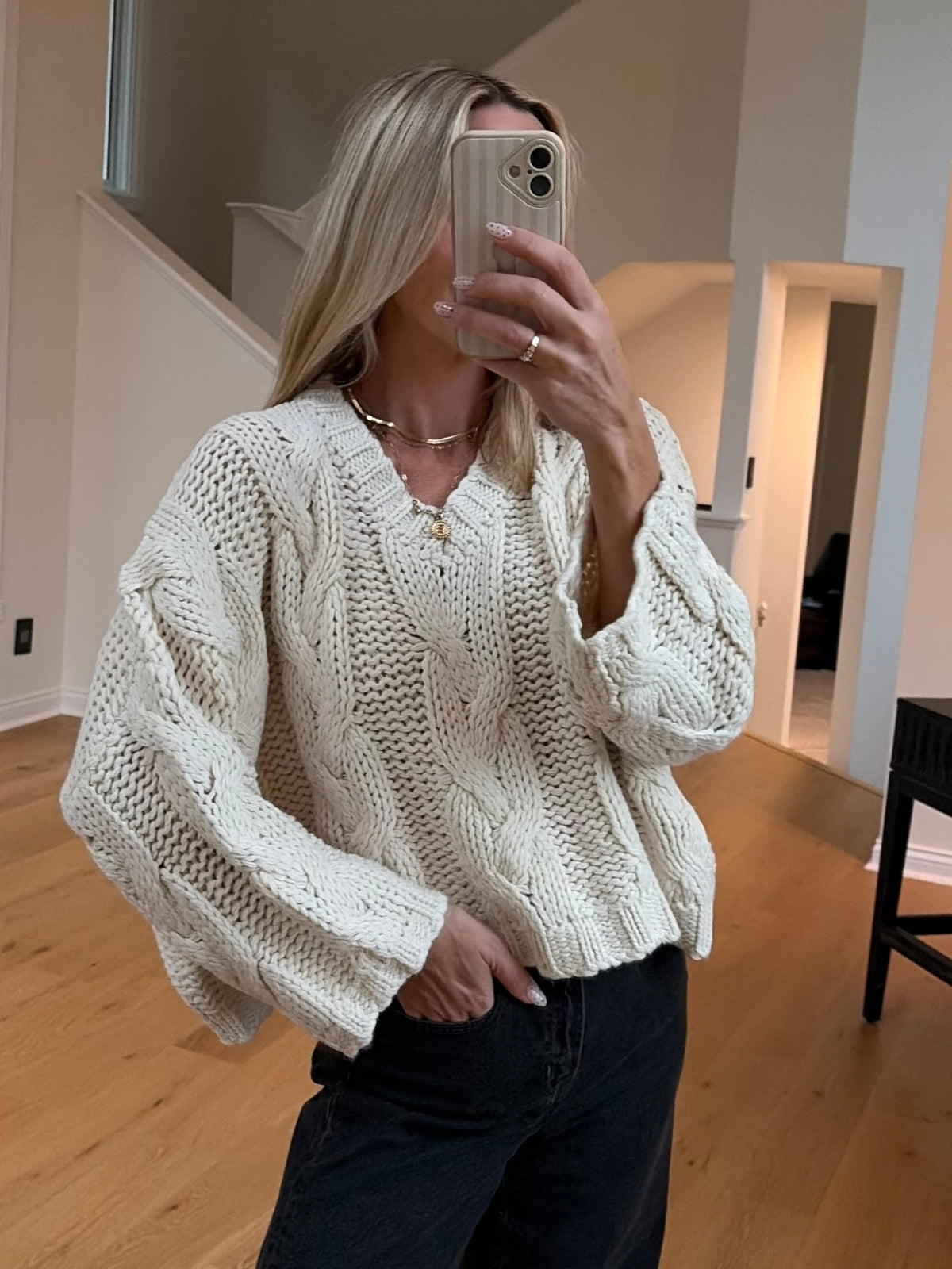Loose Knit Sweater- Ivory