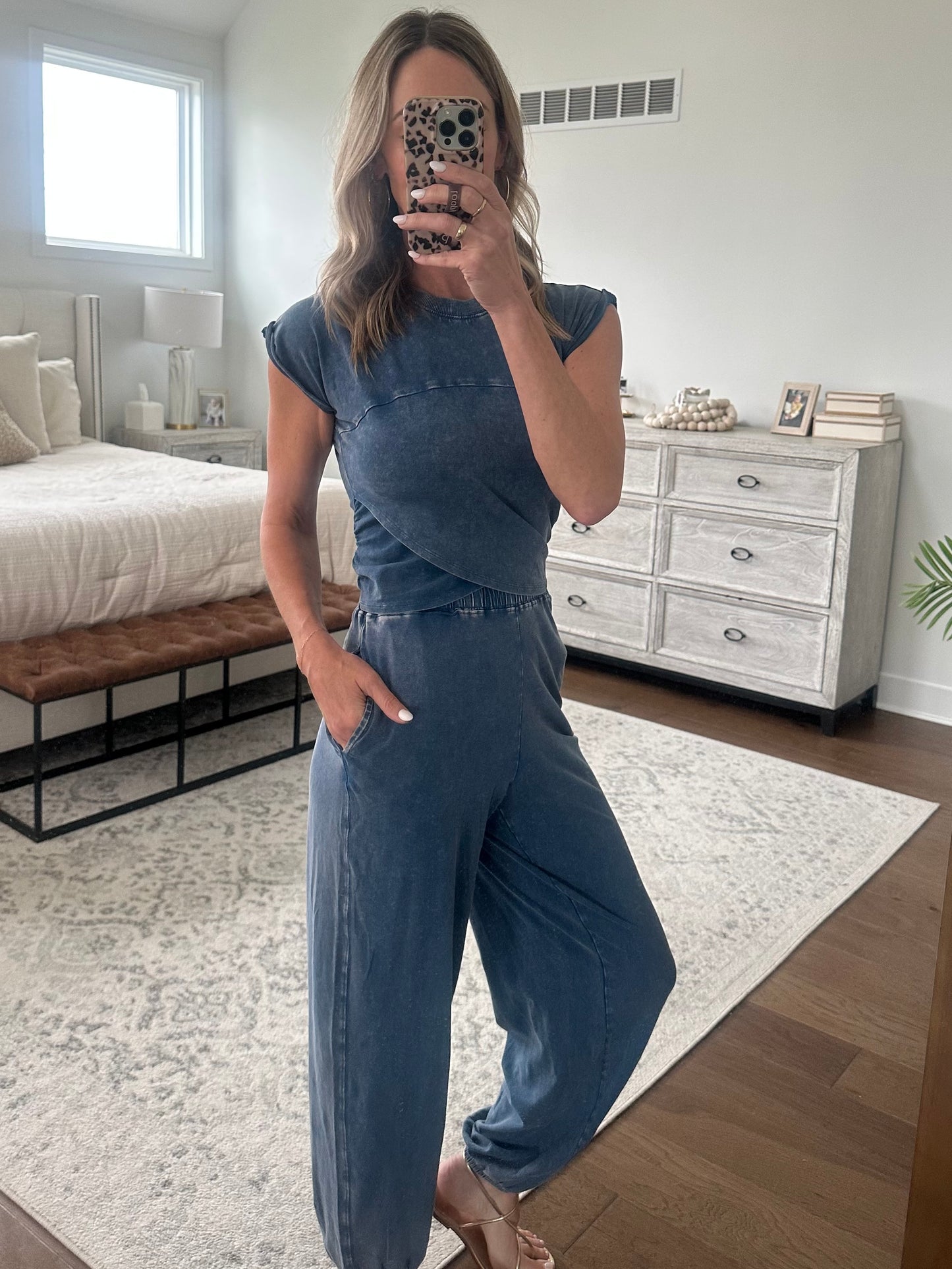 Short Sleeve Set- Blue