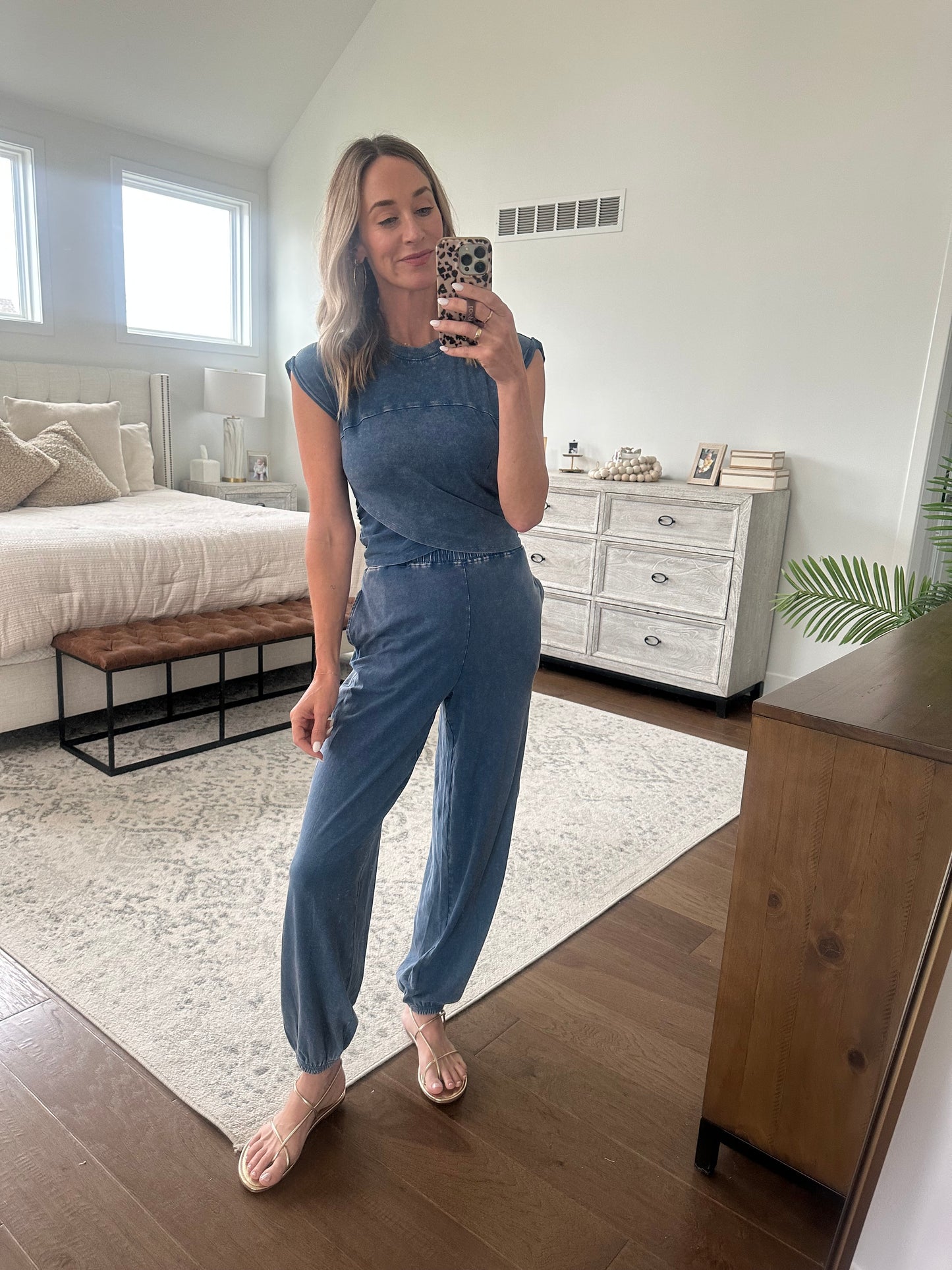 Short Sleeve Set- Blue