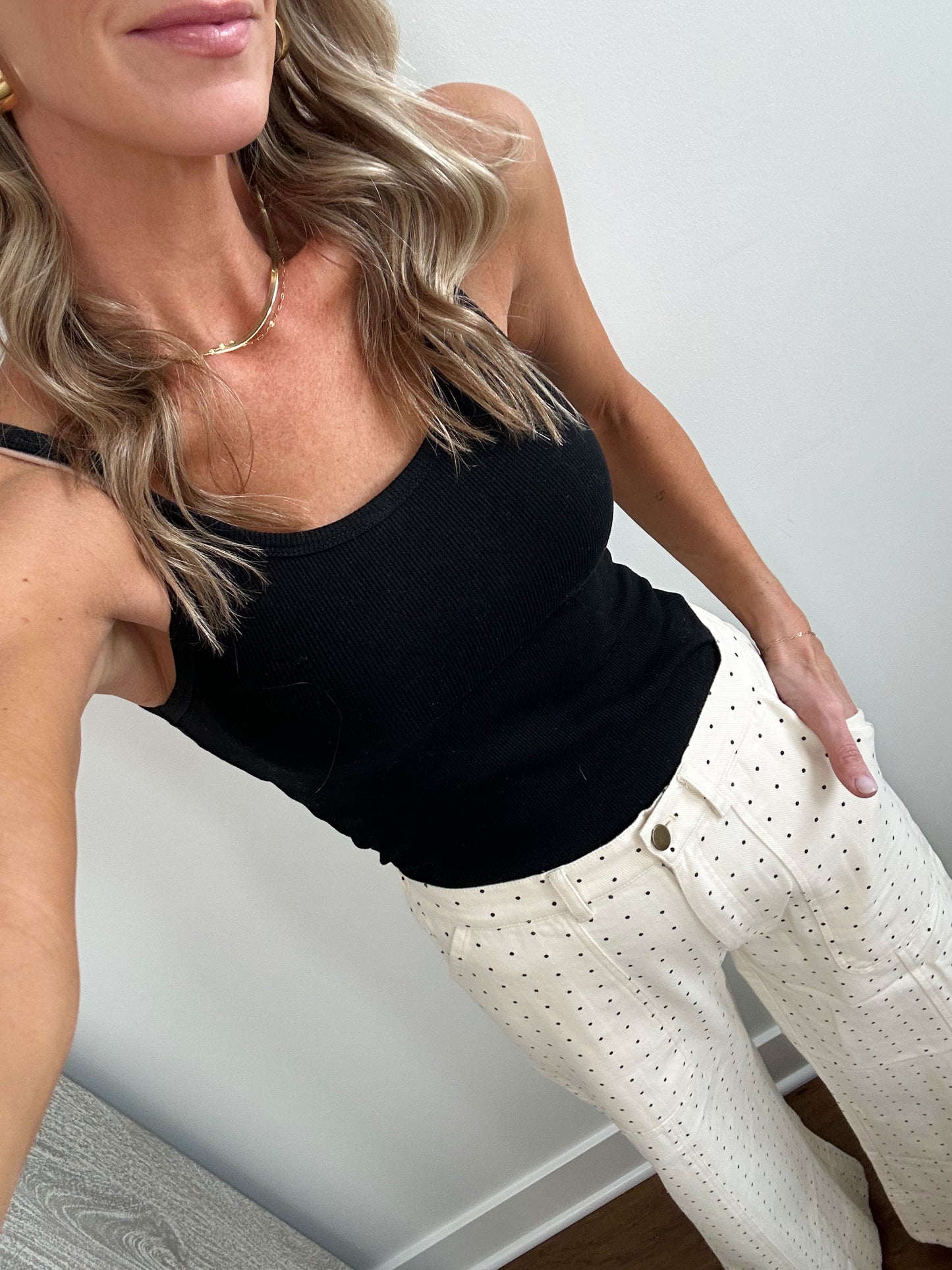 Mini Dot Printed Jeans