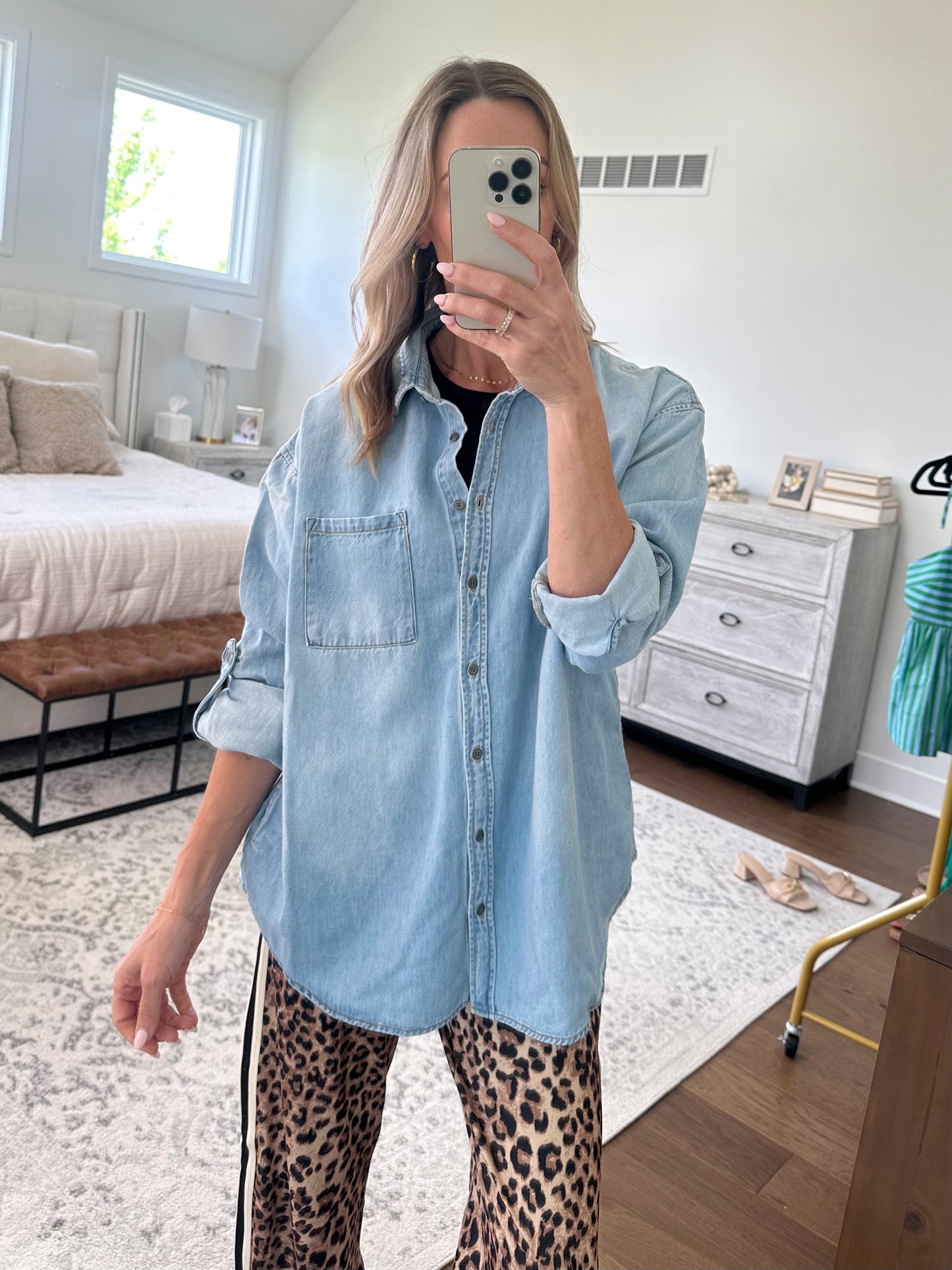 Oversized Denim Shirt