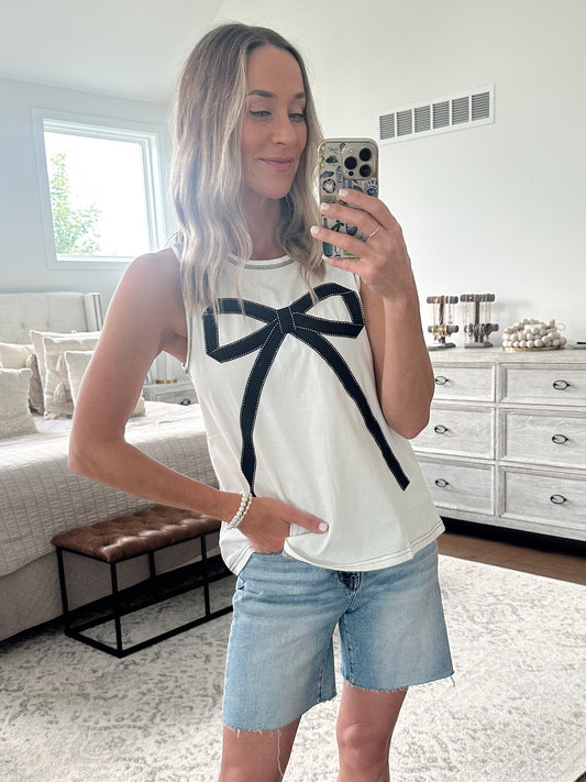 Graphic Bow Tank
