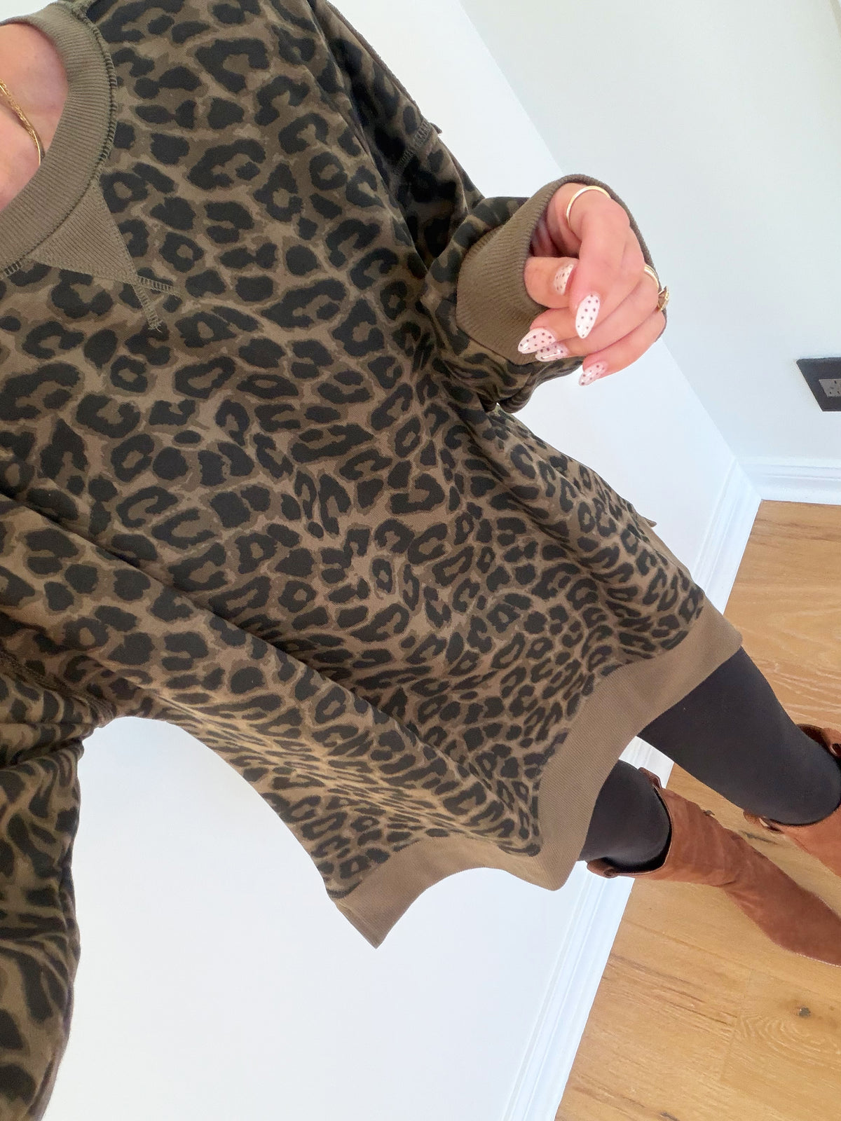 Olive Leopard Top