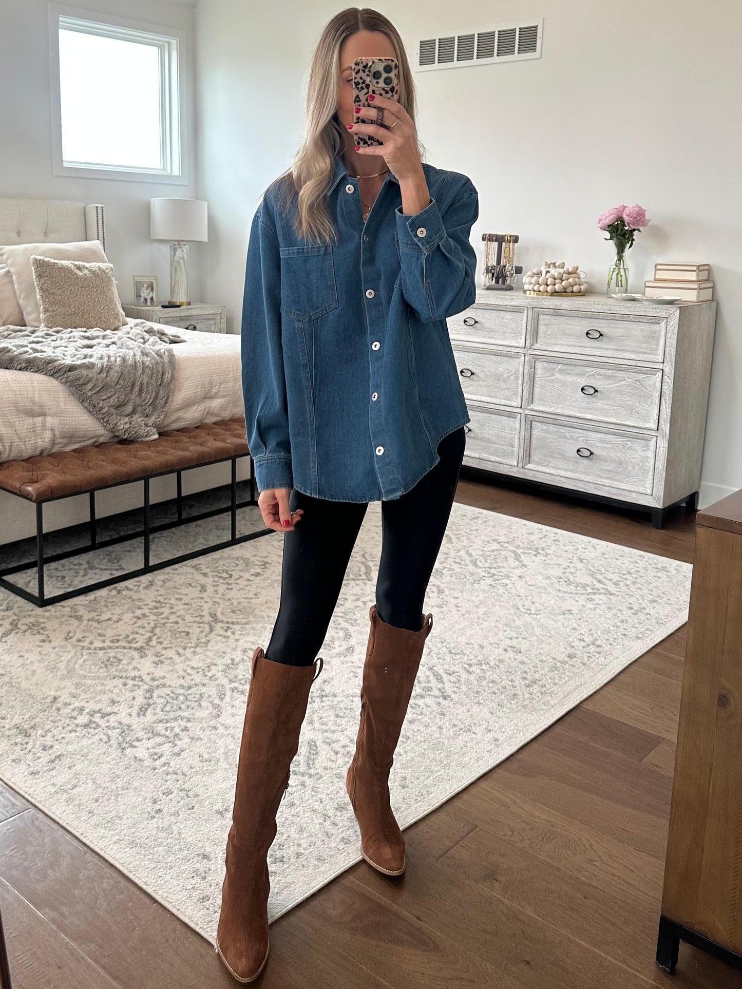 Dark Denim Button Down