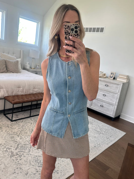 Denim Vest- Blue