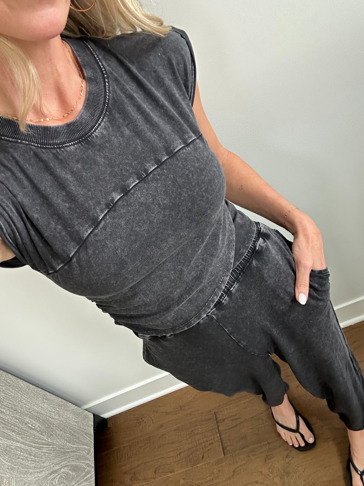 Short Sleeve Set- Black