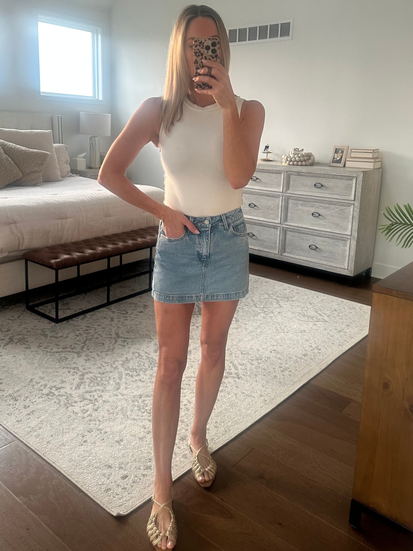 Denim Skort
