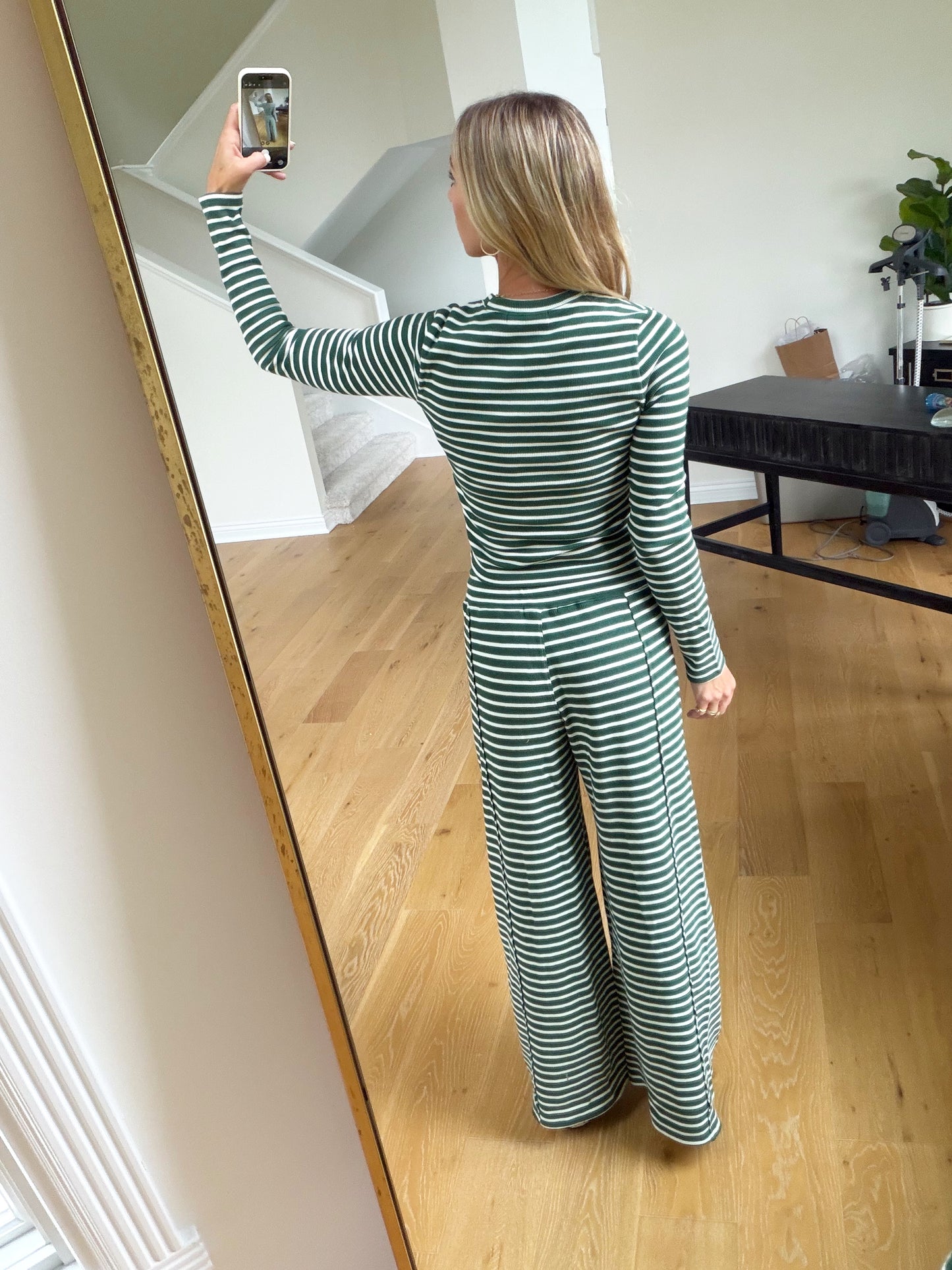 Green Striped Set