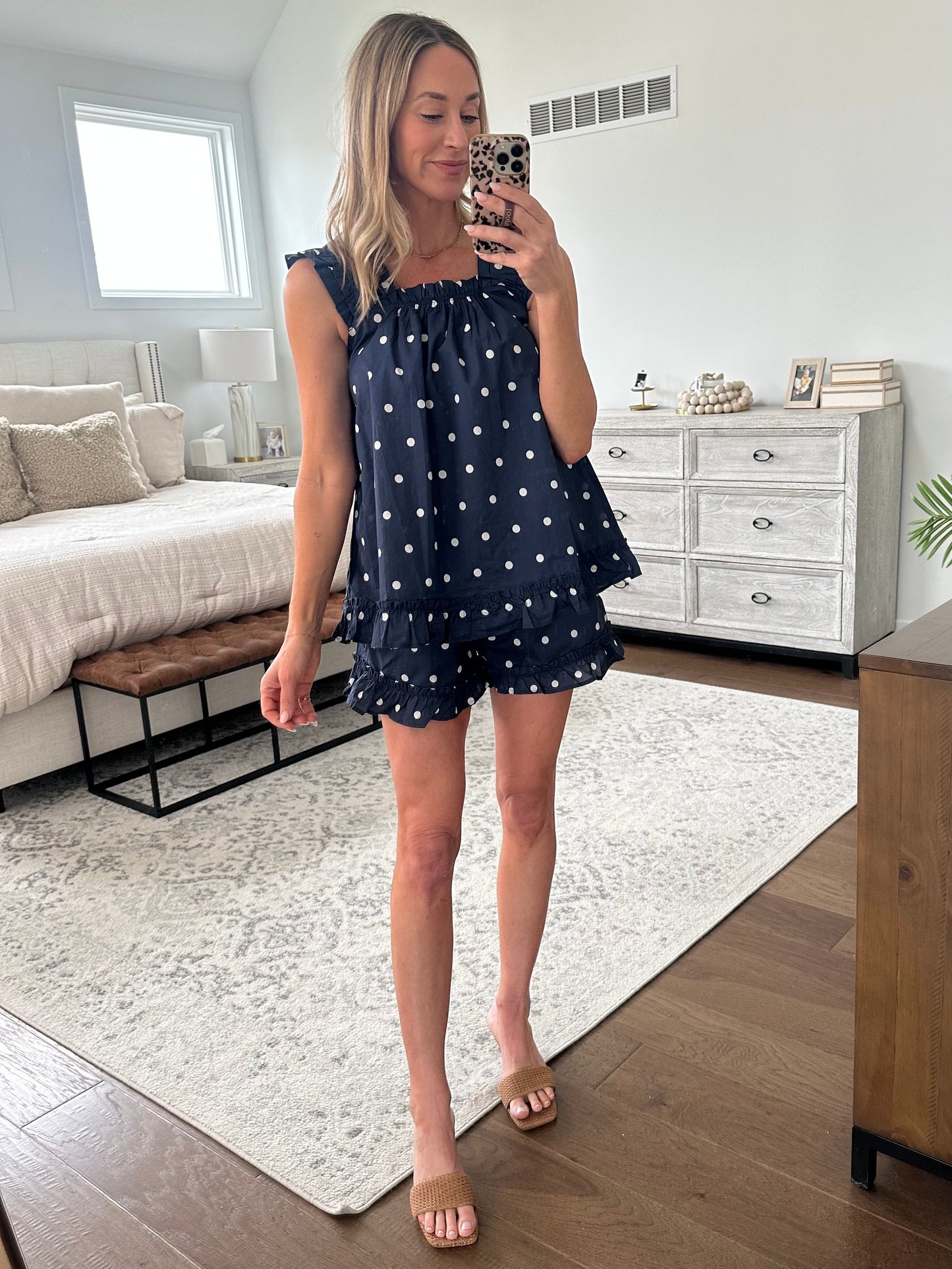 Polka Dot Set- Navy