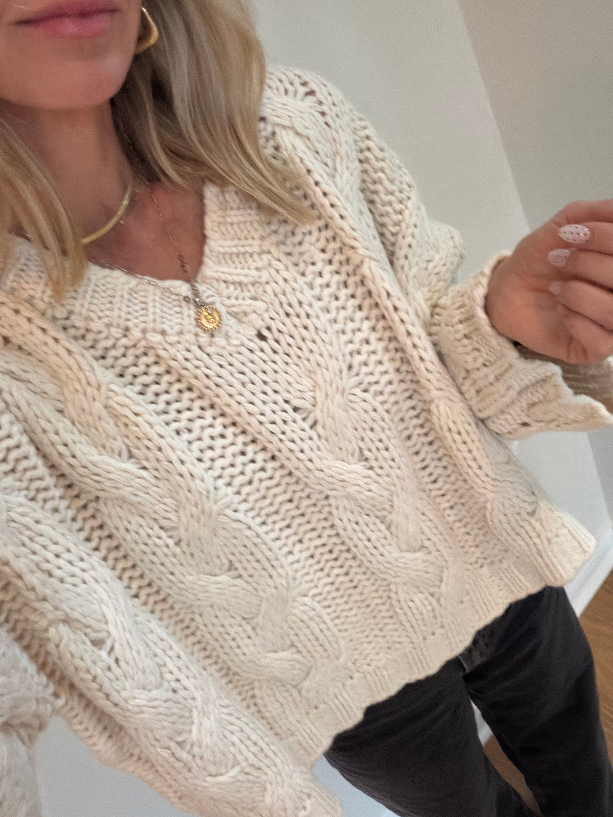 Loose Knit Sweater- Ivory