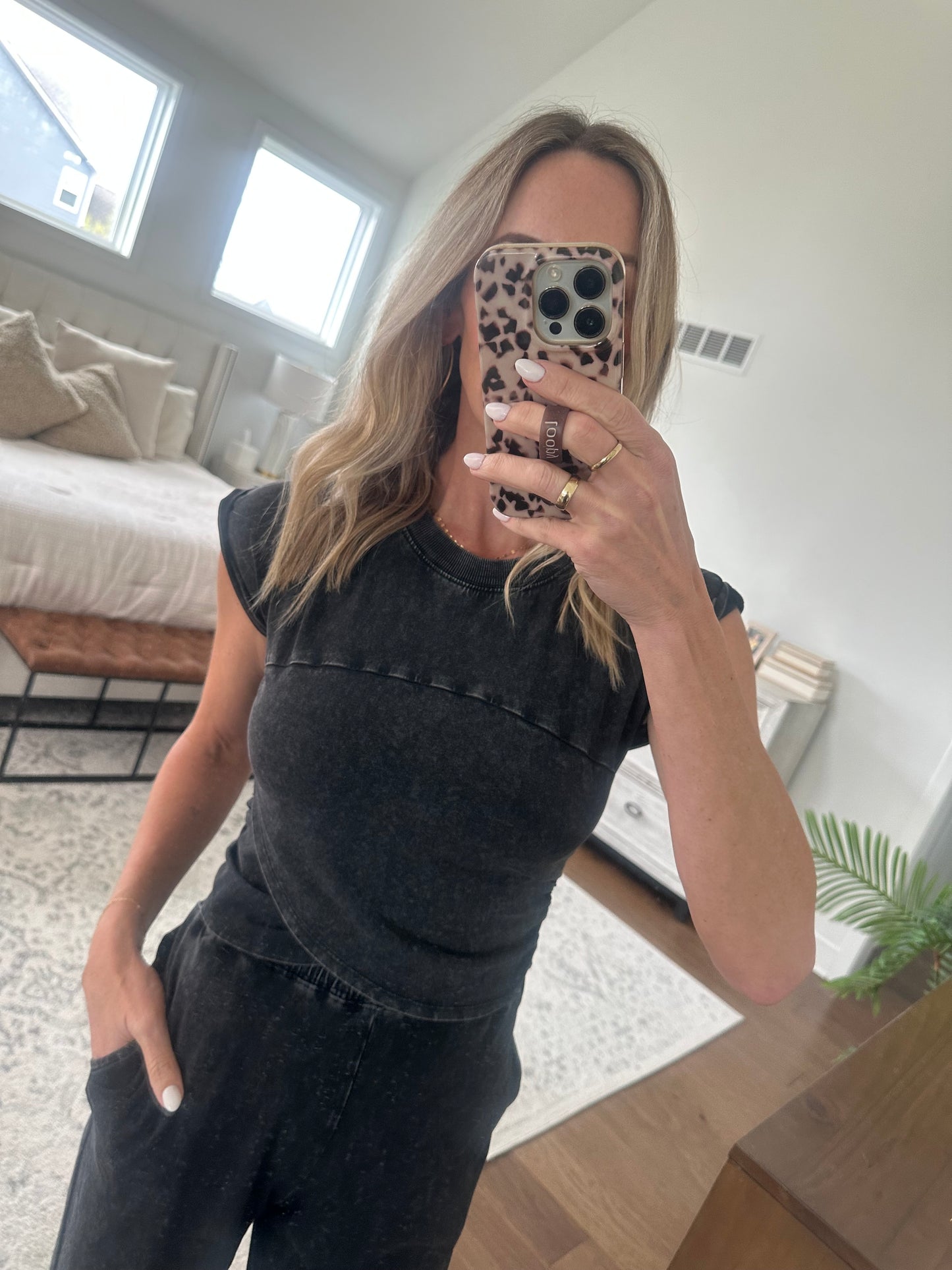 Short Sleeve Set- Black