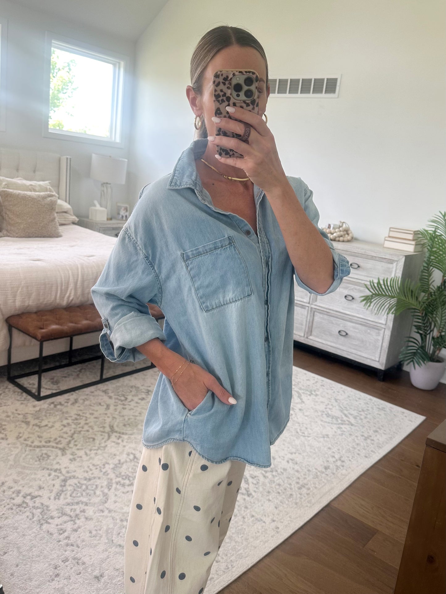 Oversized Denim Shirt