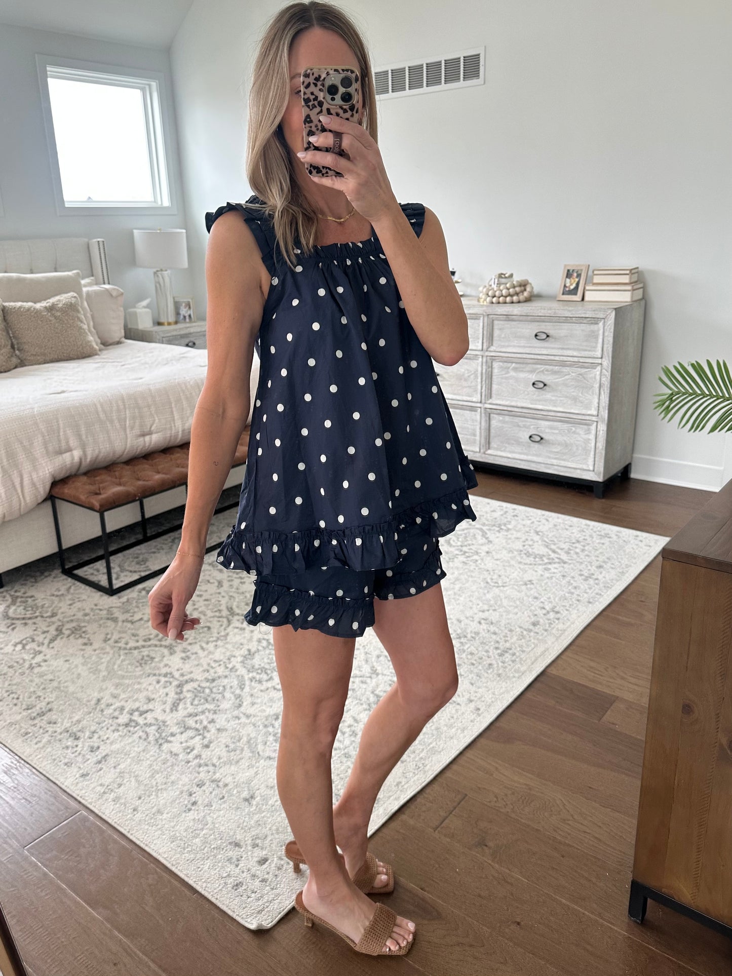 Polka Dot Set- Navy