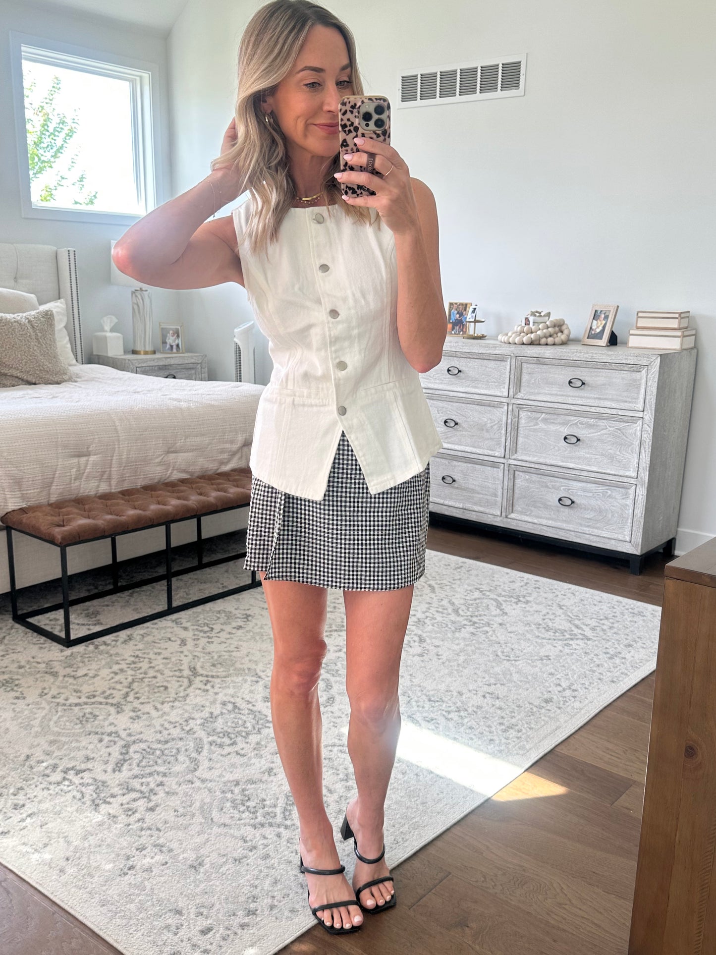 Denim Vest- Ivory
