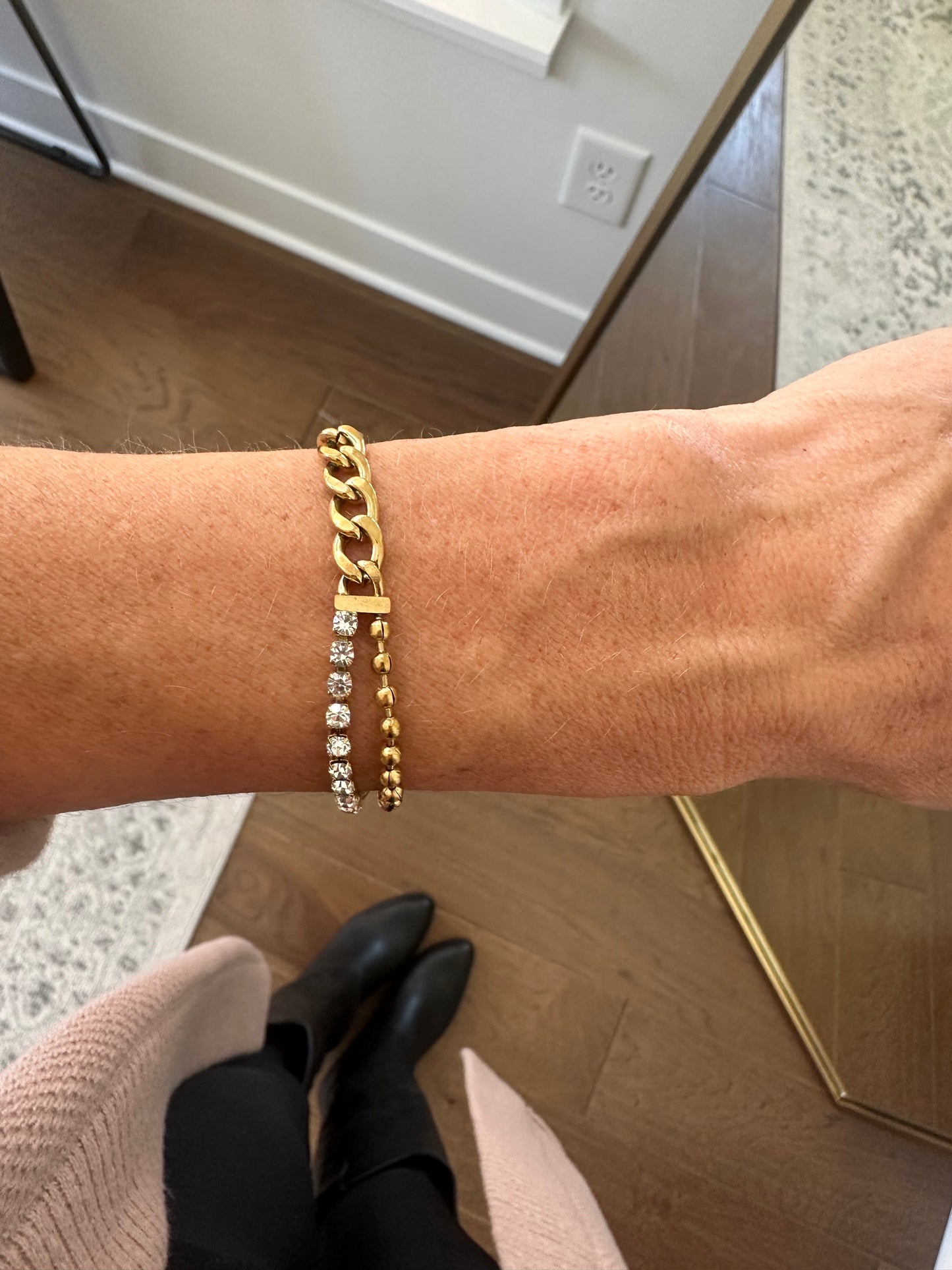 Gold Mix Metal Bracelet