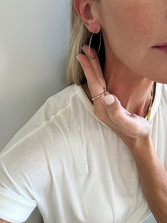 Thin Gold Hoops
