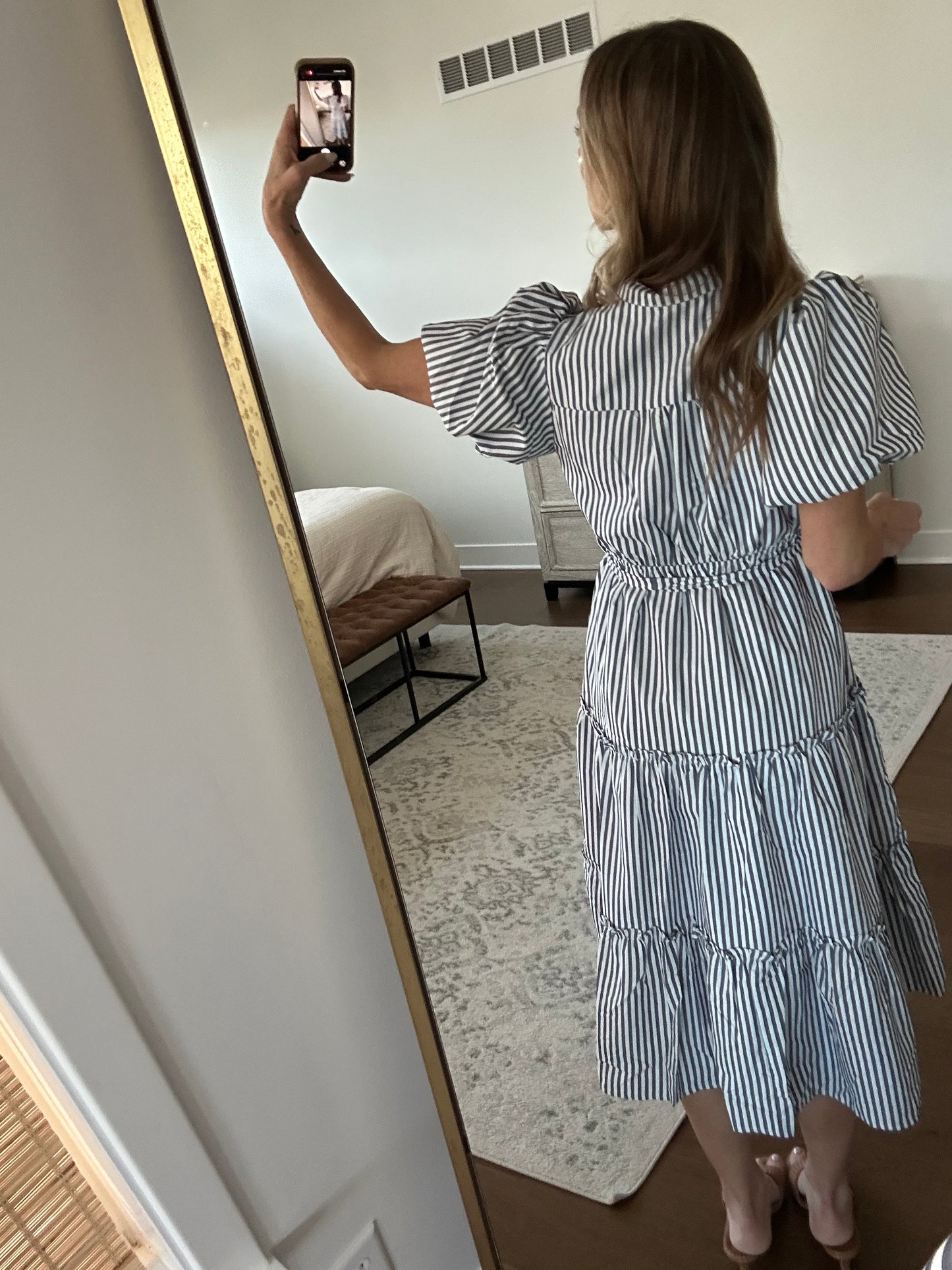 Navy Stripe Maxi Dress