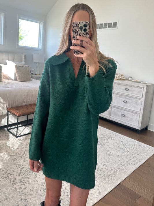 Green Sweater Dress