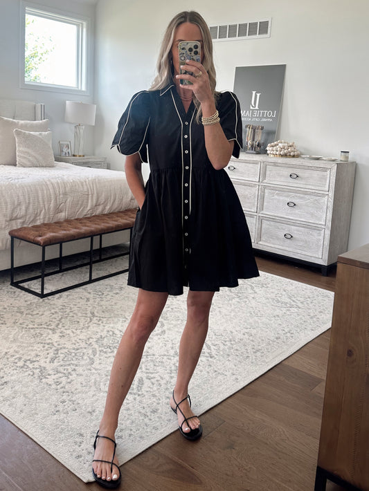 Black Button Down Dress