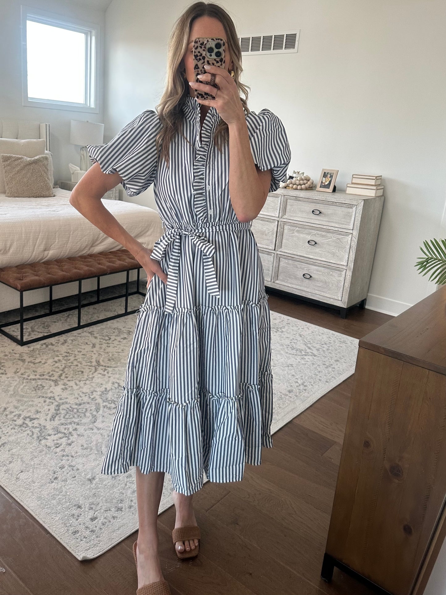 Navy Stripe Maxi Dress