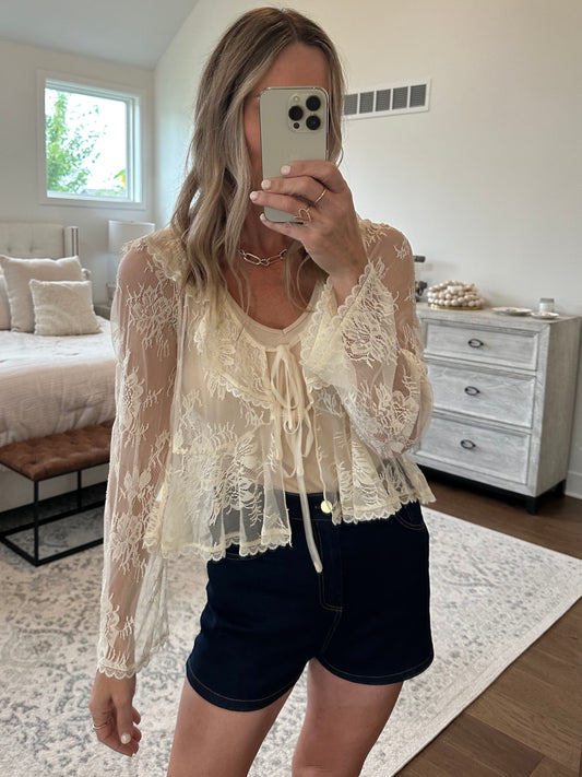 Ivory Lace Cardigan