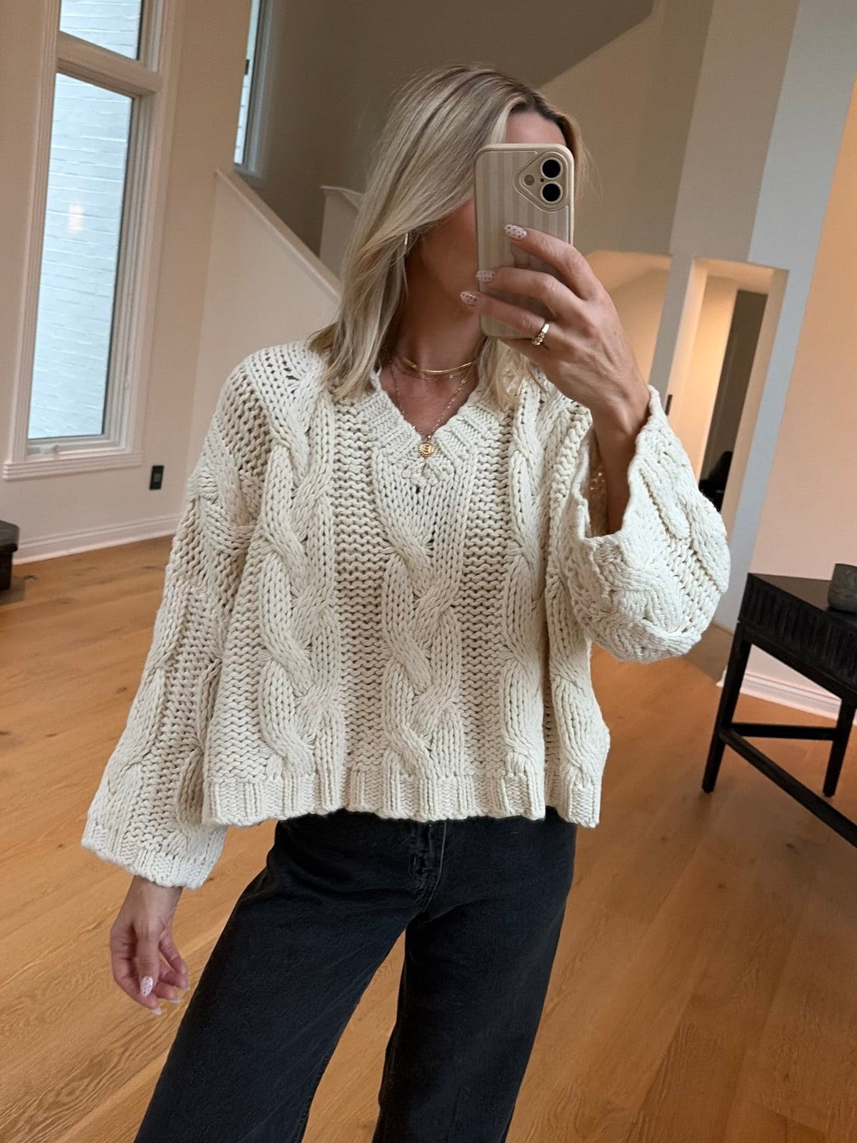 Loose Knit Sweater- Ivory