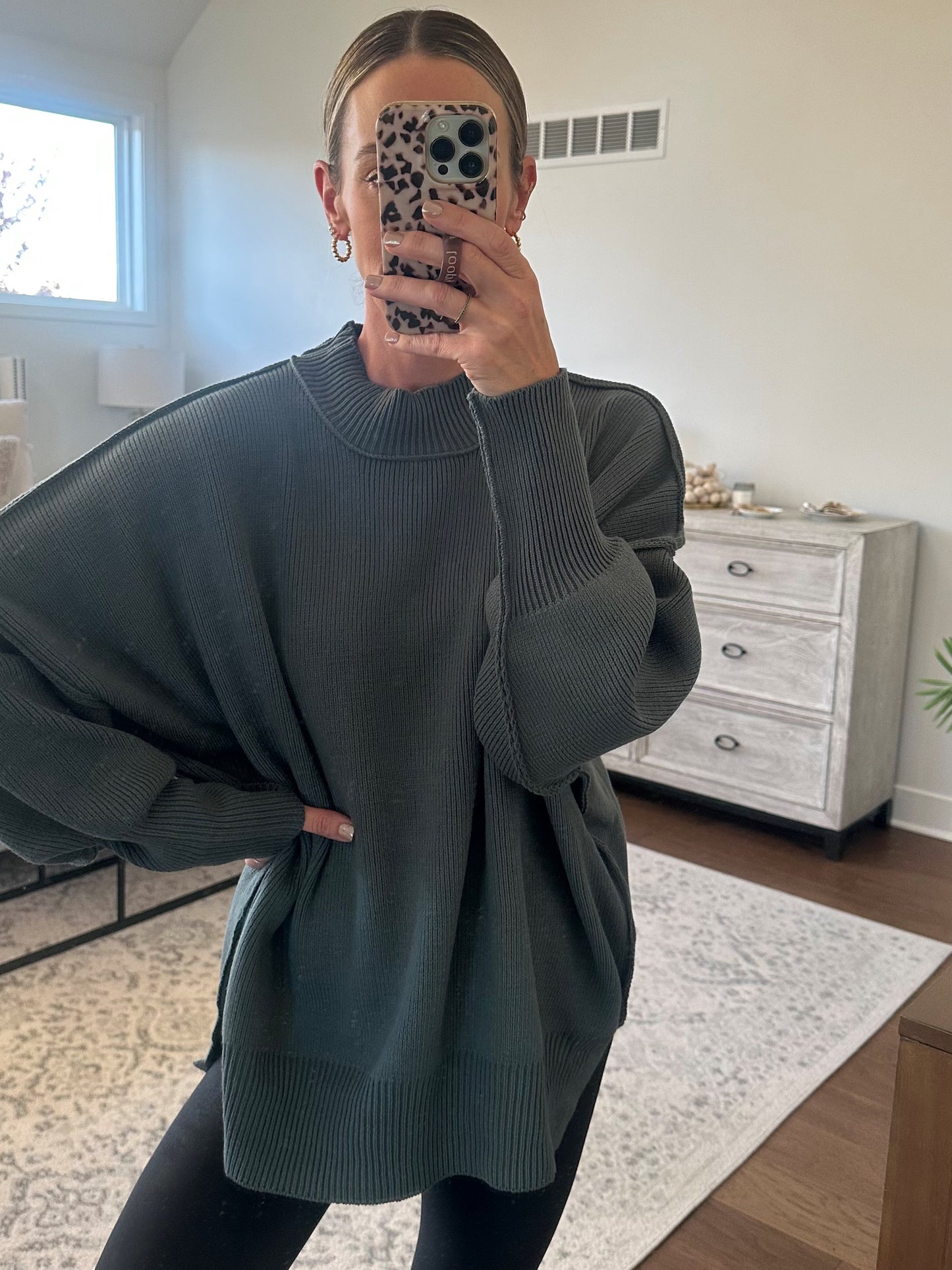 Oversized Sweater- Jade