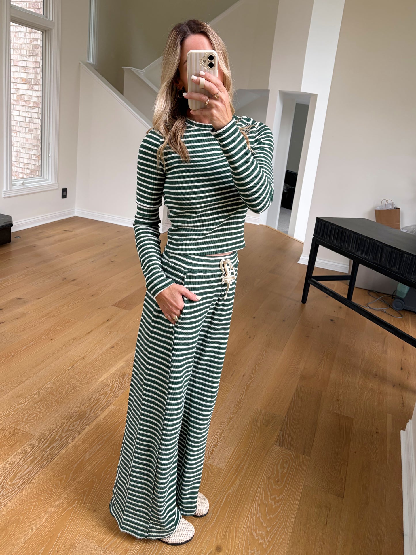 Green Striped Set