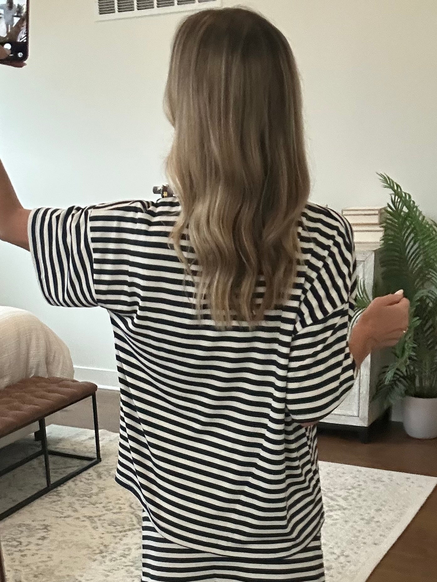 Striped Tee and Skort Set