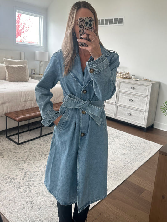 Denim Trench Coat