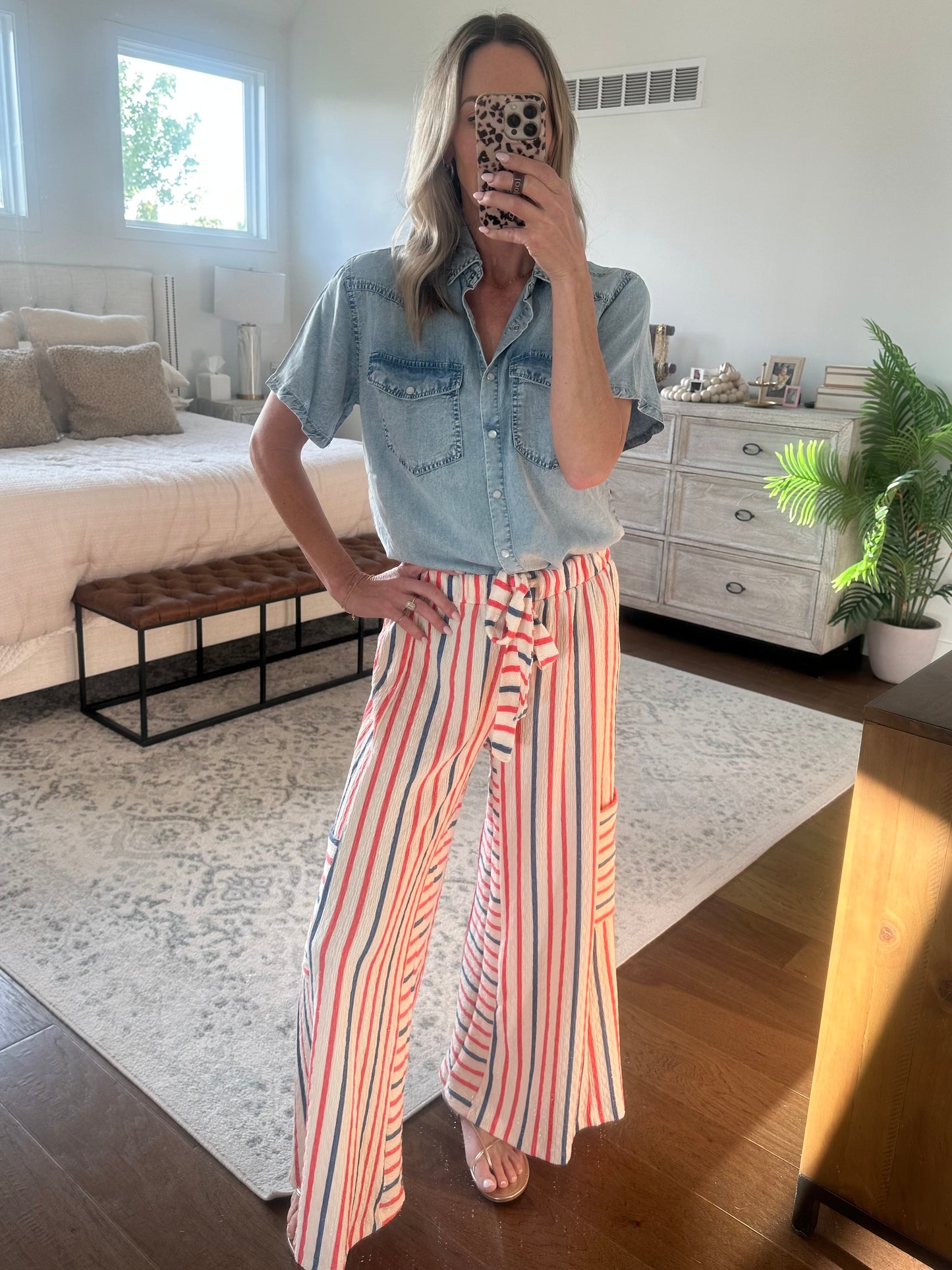 Red/Blue/Cream Lounge Pant