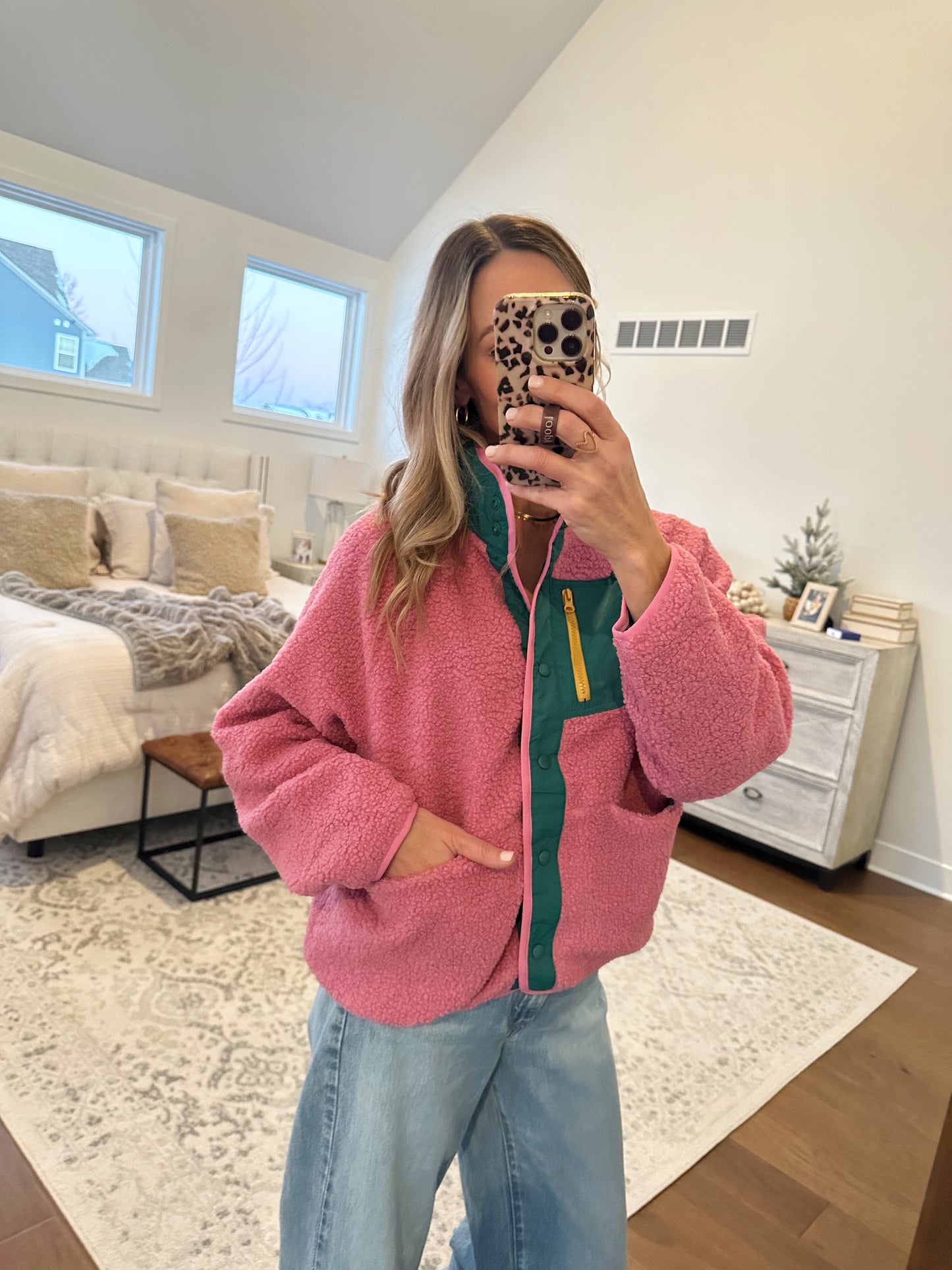 Pink Fleece Jacket