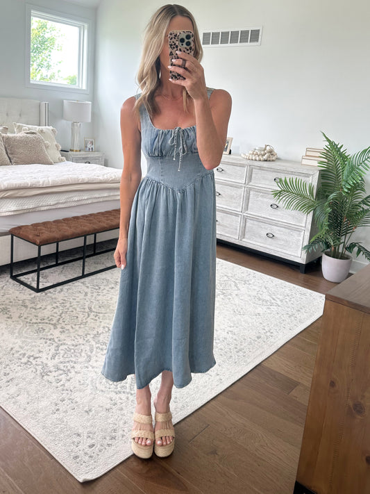 Chambray Corset Dress