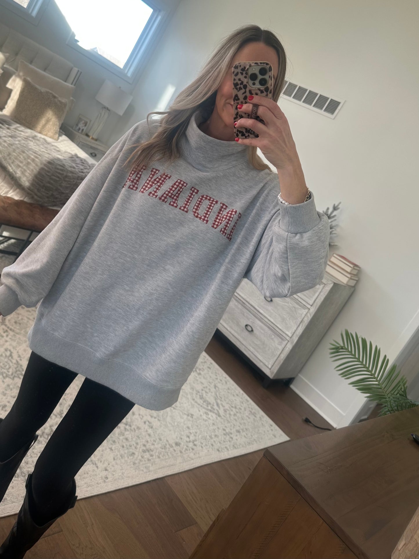 Indiana Mock Neck Sweatshirt