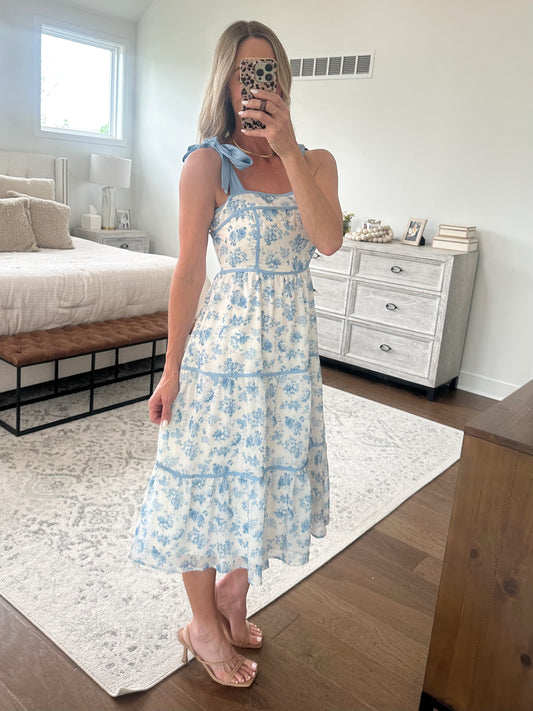 Blue Floral Maxi