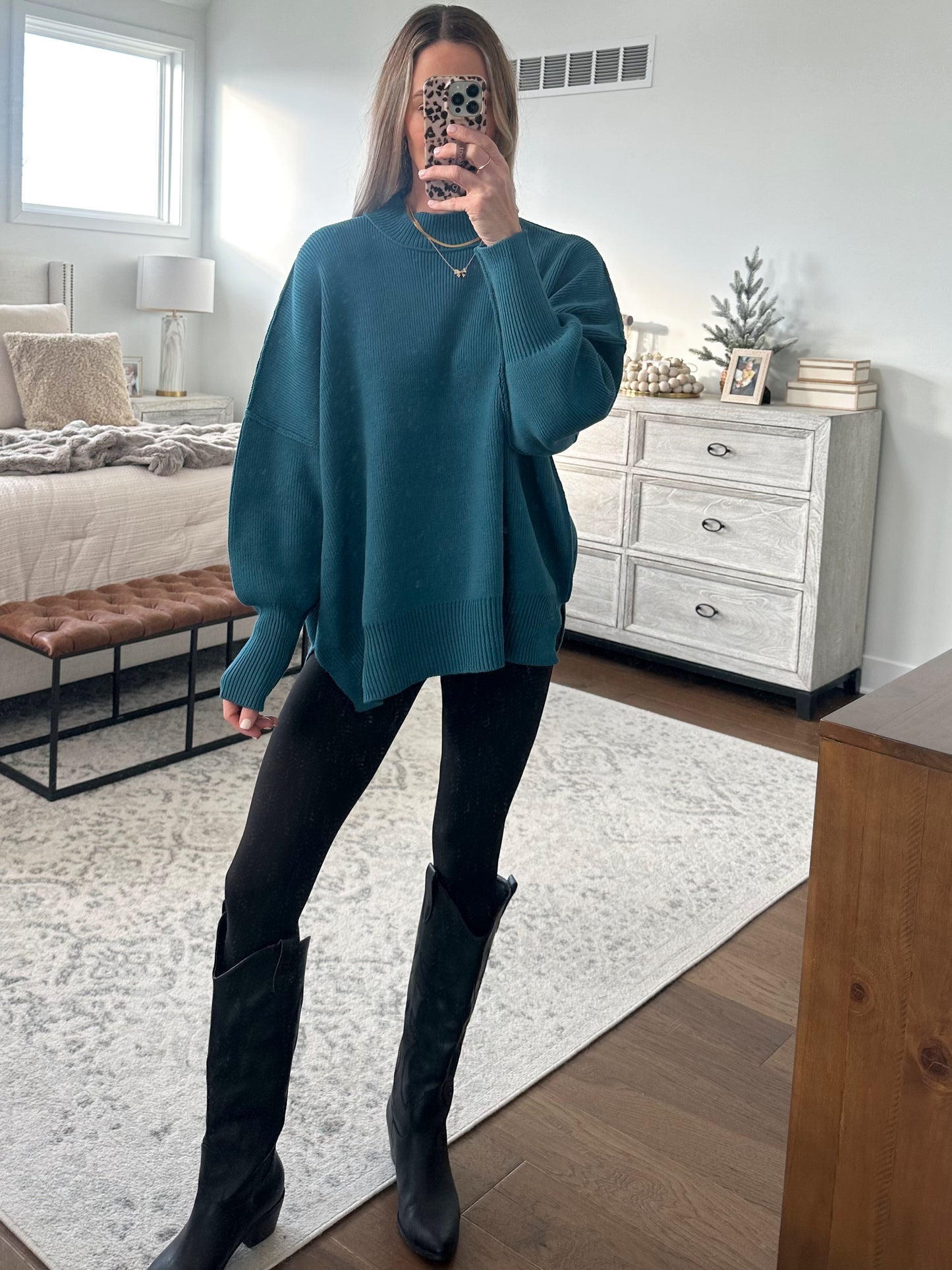 Oversized Sweater- Teal