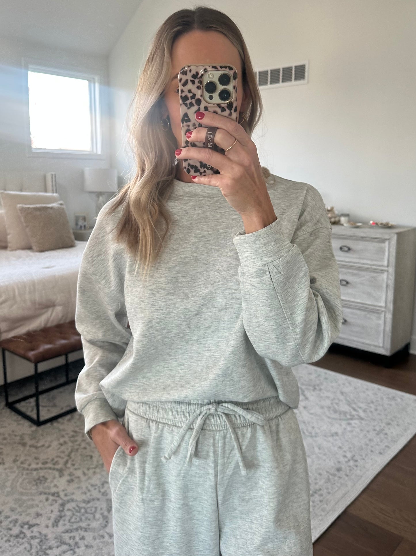 Crewneck Set- Heather Grey