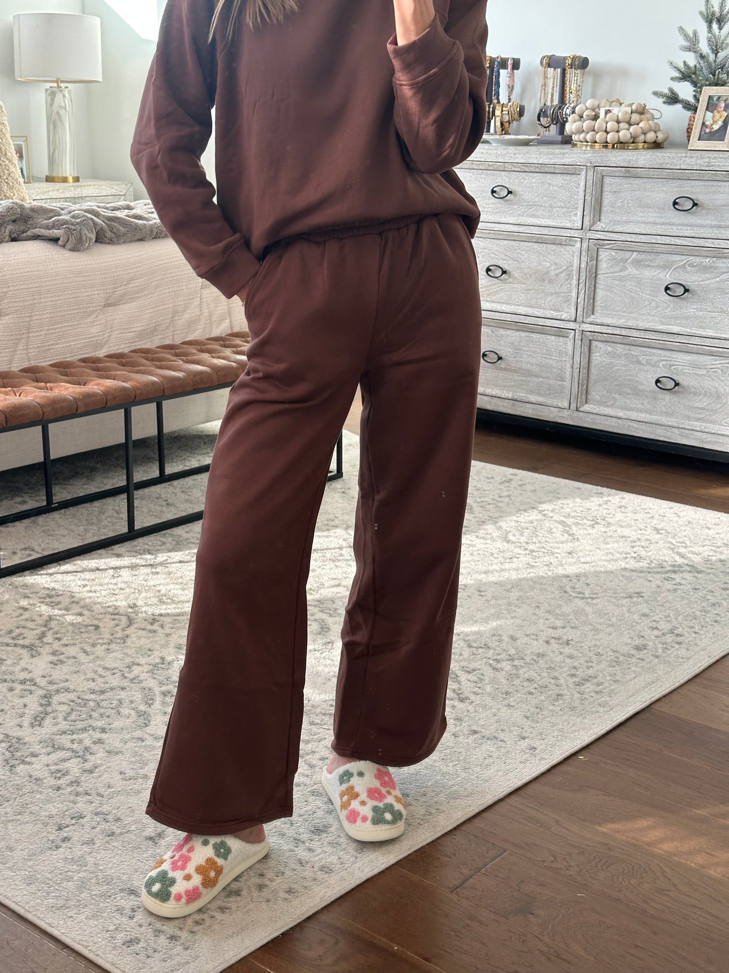Fleece Lined Set- Brown