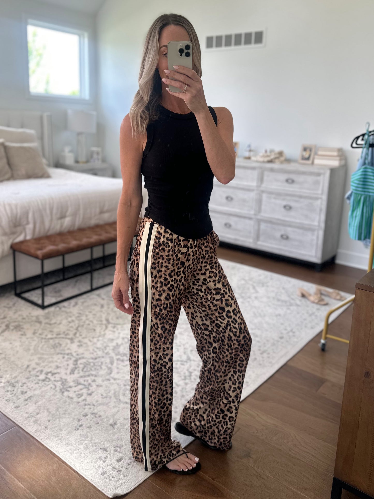 Leopard Print Track Pant