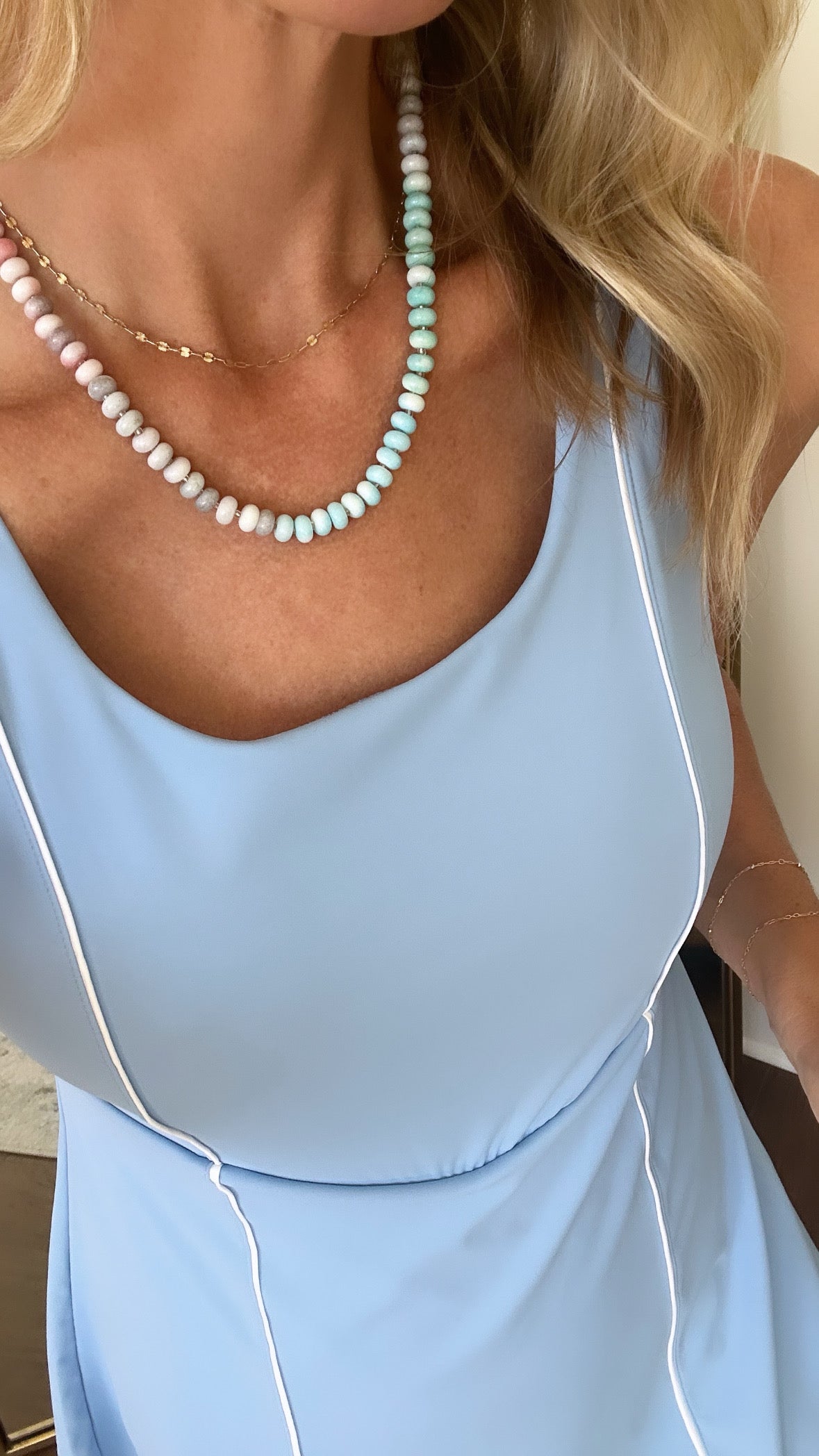 Blue Beaded Necklace