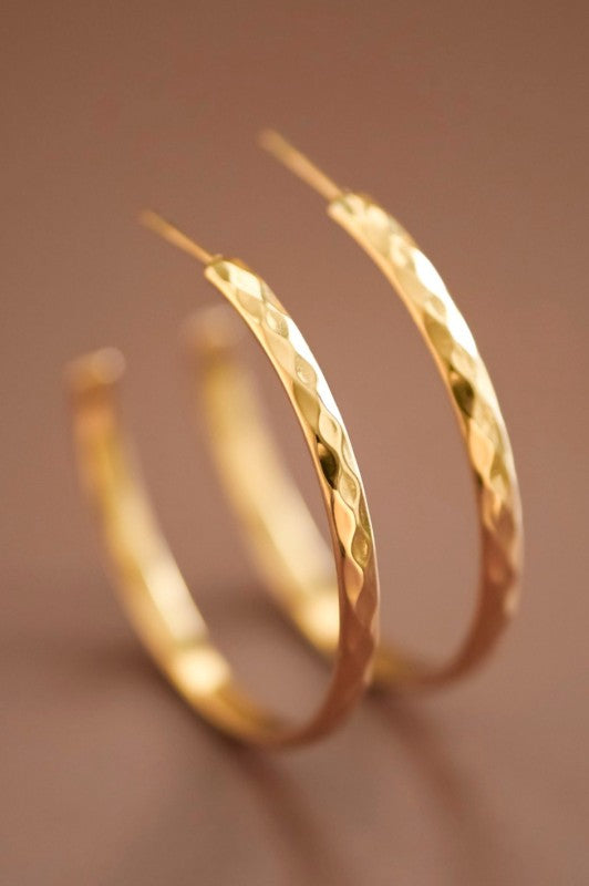 Textured Gold Hoops