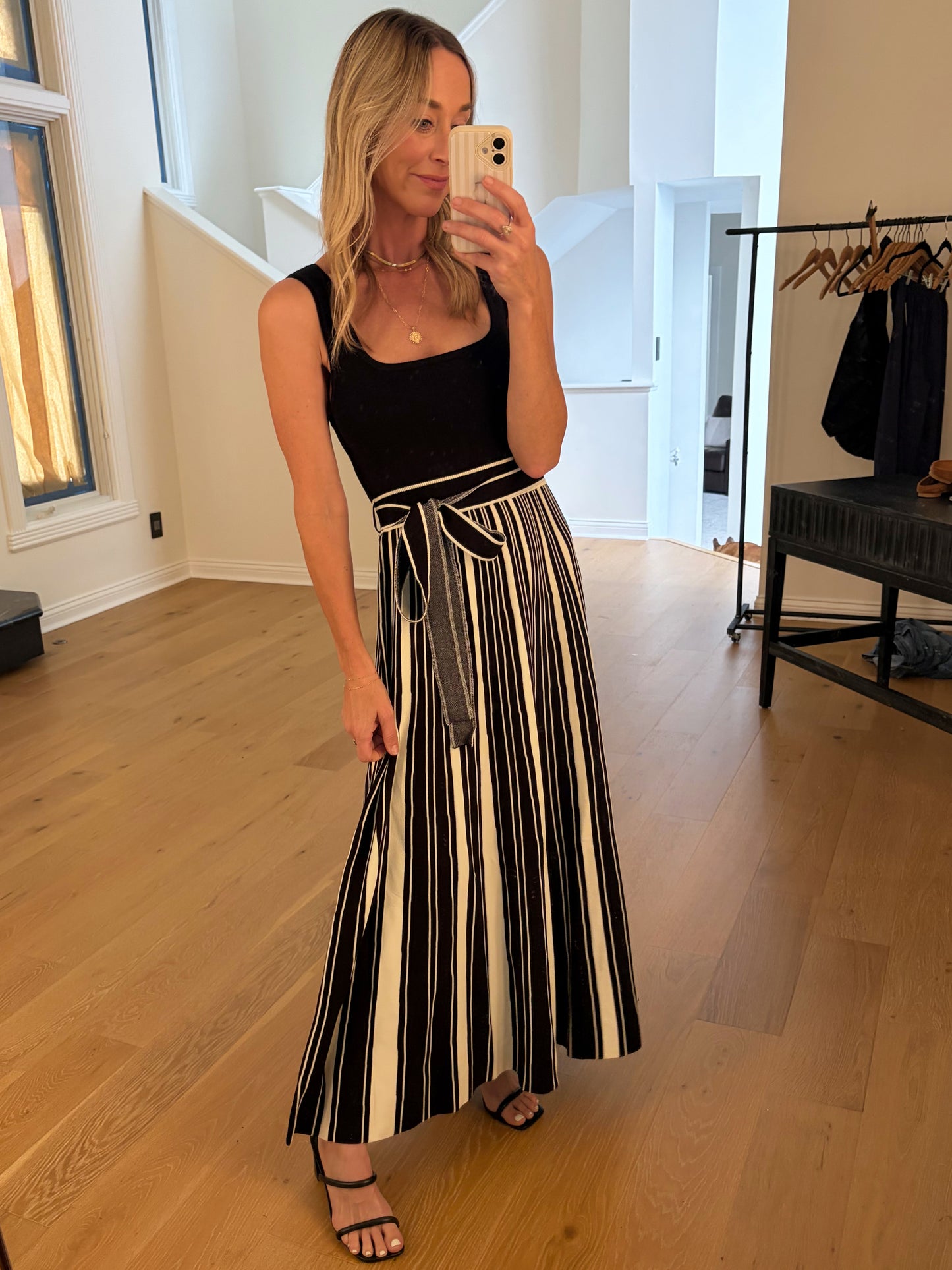 Black & Ivory Tank Dress