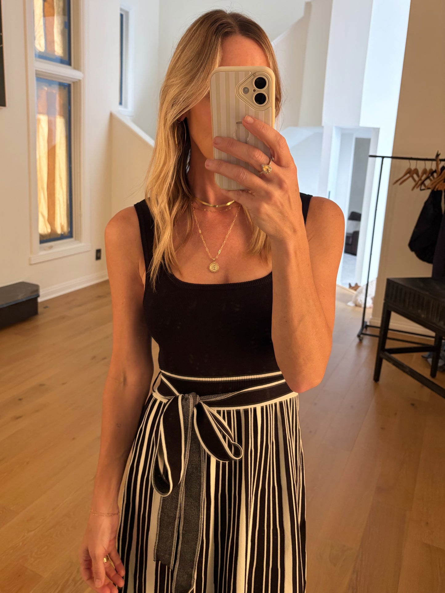 Black & Ivory Tank Dress