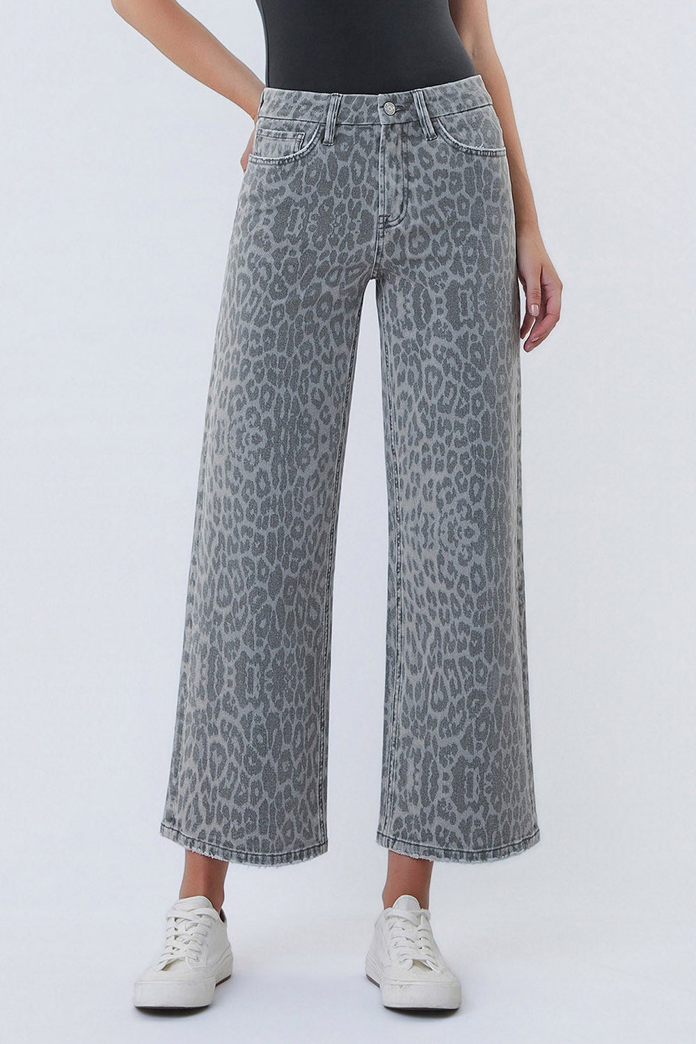Grey Leopard Jeans